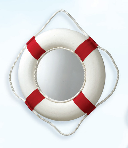 Life Ring Mirror - Red - 13"